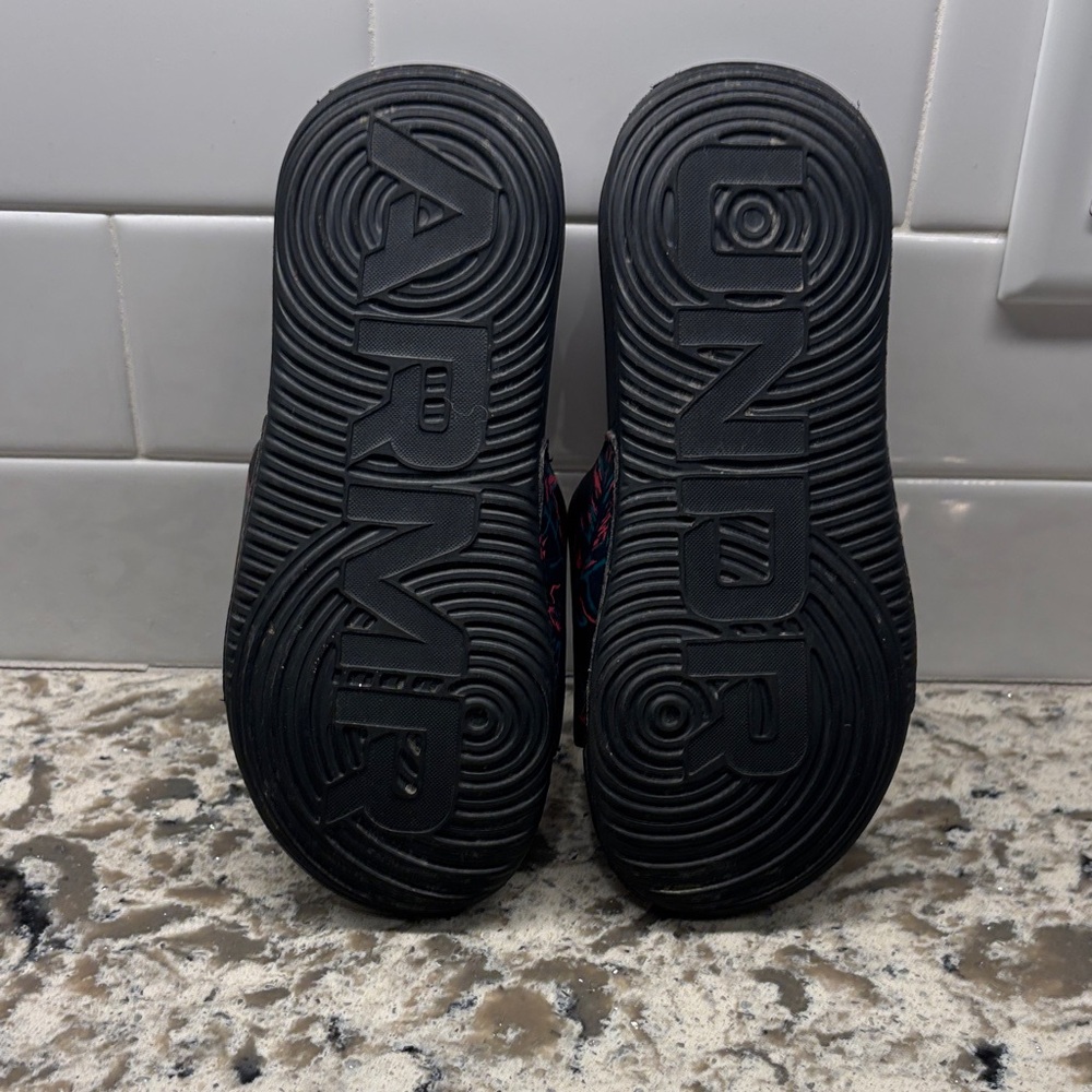 Under Armour Black Slides with Red and Green Accents - Picture 4 of 5